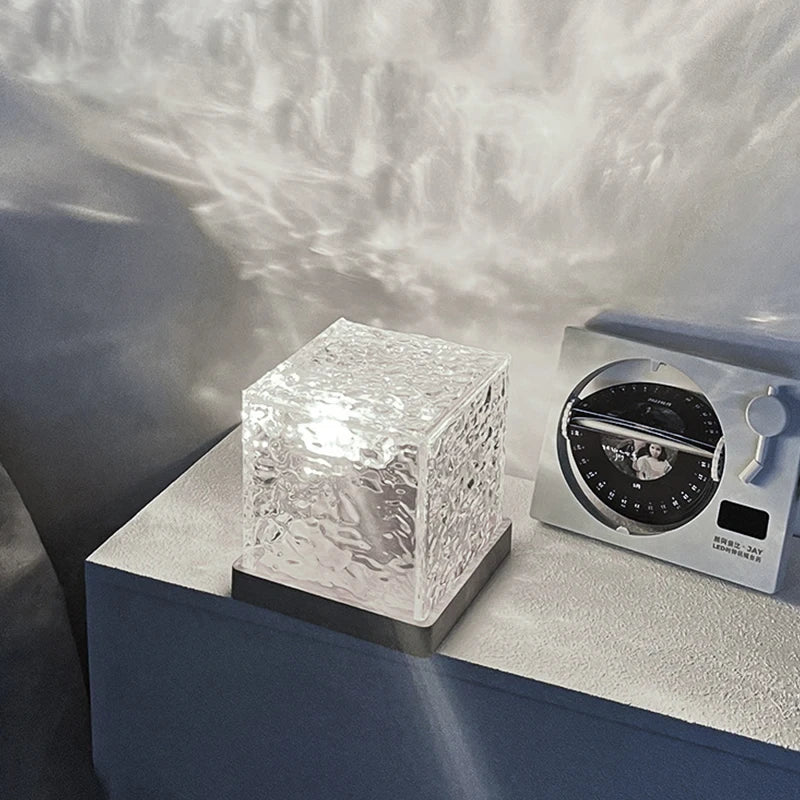 Rotating Water Ripple Night Light