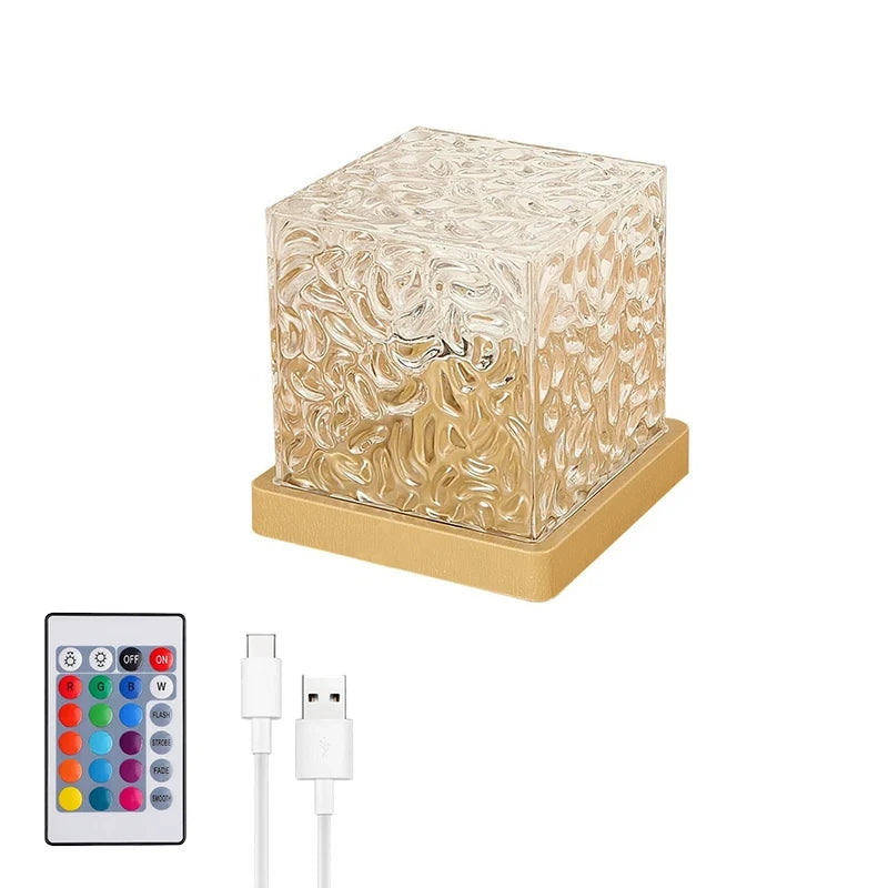 Rotating Water Ripple Night Light